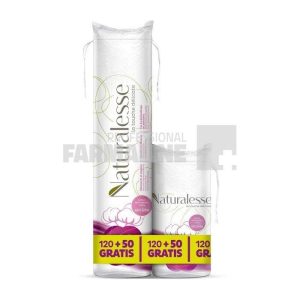 Naturalesse Dischete demachiante 120 bucati + Dischete demachiante 50 bucati Gratis