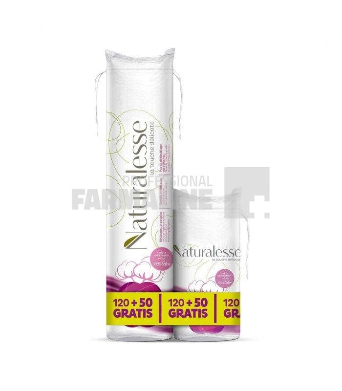 Naturalesse Dischete demachiante 120 bucati + Dischete demachiante 50 bucati Gratis 1 Naturalesse Dischete demachiante 120 bucati + Dischete demachiante 50 bucati Gratis