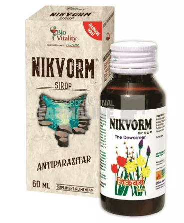 Nikvorm Sirop 60 ml - Beneficii și Caracteristici 1 Nikvorm sirop 60 ml