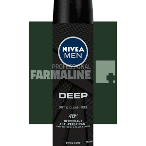 Nivea 80027 Men Deep Anti-bacterial & Black carbon deo spray 150 ml