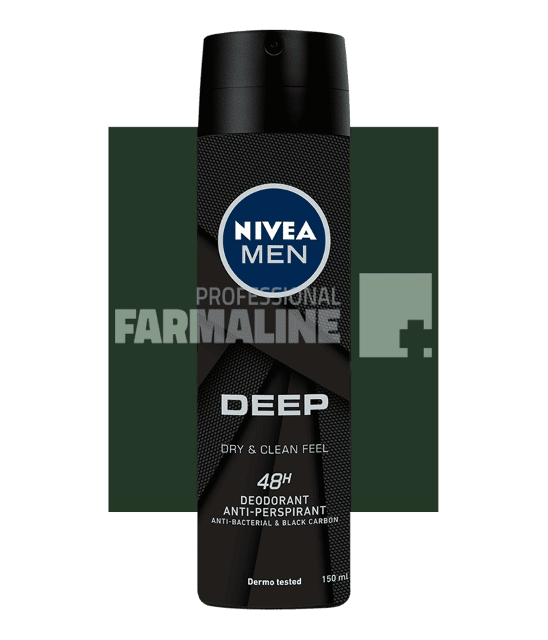Nivea 80027 Men Deep Anti-bacterial & Black carbon deo spray 150 ml 1 Nivea 80027 Men Deep Anti-bacterial & Black carbon deo spray 150 ml