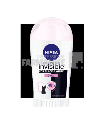 Nivea 82236 Invisible for Black&White Clear Deodorant stick 40 ml 1 Nivea 82236 Invisible for Black&White Clear Deodorant stick 40 ml
