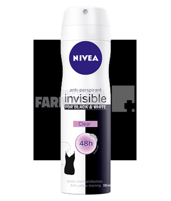 Nivea 82237 Invisible for Black&White Clear Deodorant spray 150 ml 1 Nivea 82237 Invisible for Black&White Clear Deodorant spray 150 ml