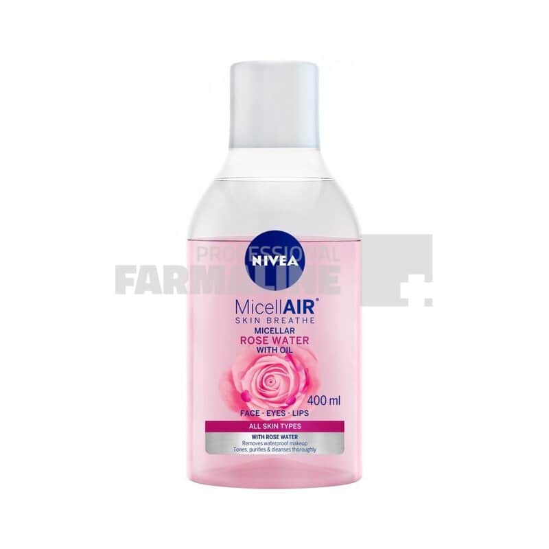 Nivea 82366 Apa Micelară Rose 400 ml - Demachiantul Ideal 1 Nivea 82366 Apa micelara rose 400 ml