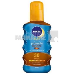 Nivea 86038 Sun Protect & Bronze Ulei spray protectie solara si bronzare SPF30 200 ml