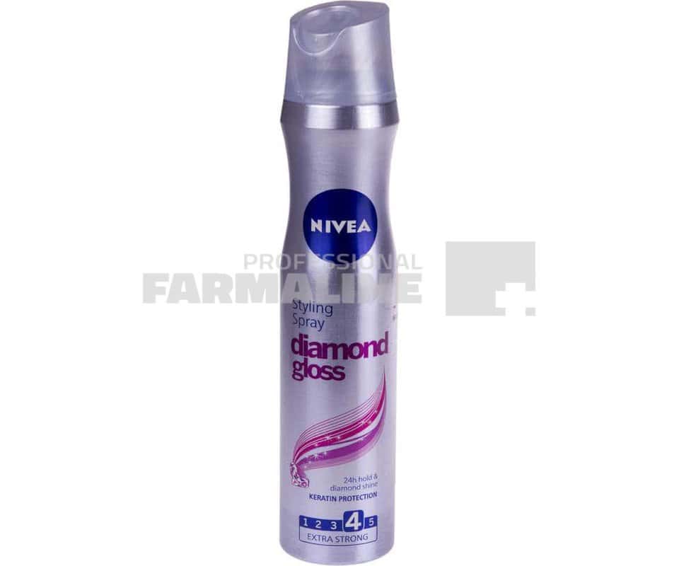 Home v2 11 Nivea Lac Fixativ Diamond Gloss Extra Strong 250 ml – Strălucire și Fixare