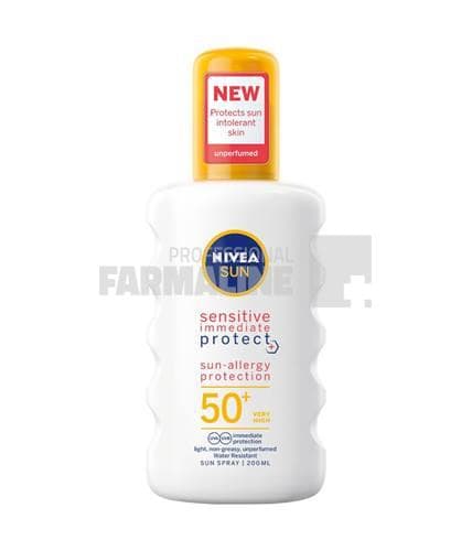 Nivea Sun 86094 Spray protectie imediata impotriva alergiilor solare SPF50+ 200 ml 1 Nivea Sun 86094 Spray protectie imediata impotriva alergiilor solare SPF50+ 200 ml
