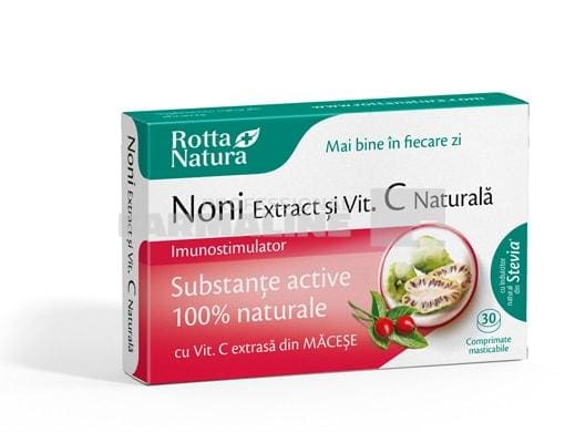 Noni Extract si Vitamina C naturala 30 comprimate 1 Noni Extract si Vitamina C naturala 30 comprimate