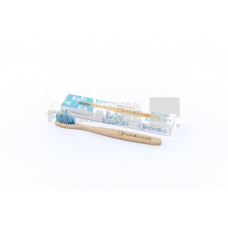 Nordics 4135 Periuta de dinti din bambus pentru copii 3+ Blue