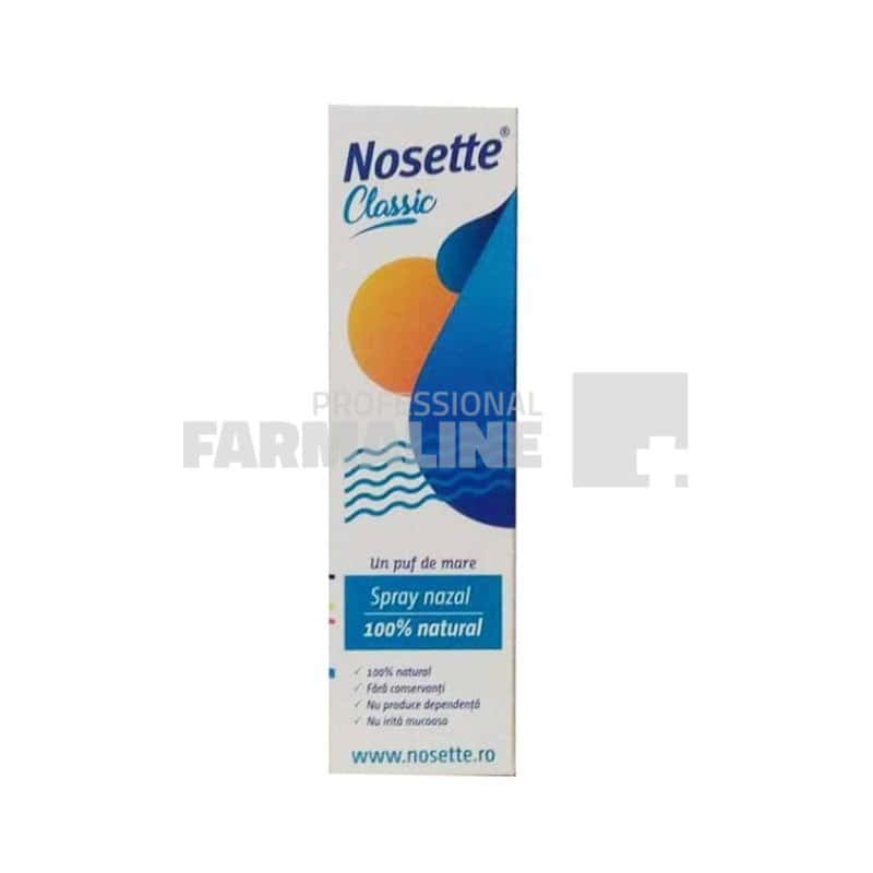 Nosette Classic Spray Nazal 30 ml – Soluție Eficientă pentru Nas Infundat