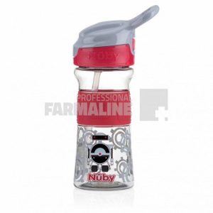 Nuby Tritan 414021 Pahar mustiuc moale din silicon si maner 3+ ani 360 ml