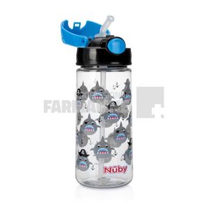 Nuby Tritan 414023 Pahar cu pai si capac 3+ ani 540 ml