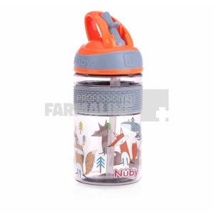 Nuby Tritan 414024 Pahar cu mustiuc tare si maner 3+ ani 360 ml