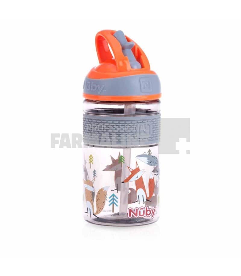 Nuby Tritan 414024 Pahar cu mustiuc tare si maner 3+ ani 360 ml 1 Nuby Tritan 414024 Pahar cu mustiuc tare si maner 3+ ani 360 ml
