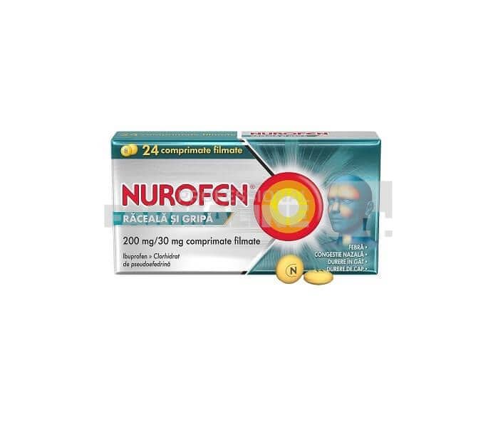 Nurofen Raceala si Gripa 24 comprimate filmate 1 Nurofen Raceala si Gripa 24 comprimate filmate