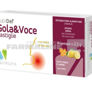 NutriDef Gola&Voce cu Miere de Manuka si Lamaie 20 pastile