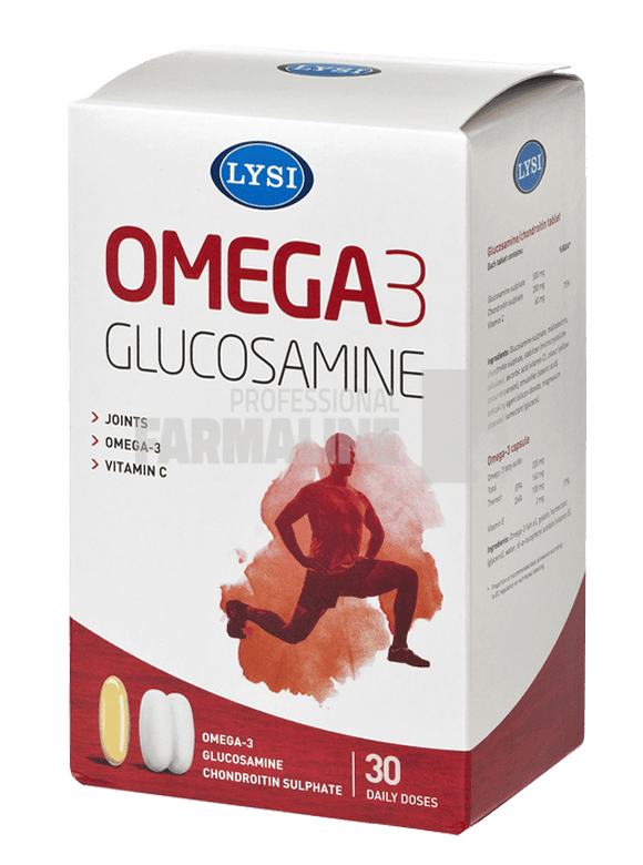 Omega-3 cu Glucozamina si Condroitina 30 capsule 1 Omega-3 cu Glucozamina si Condroitina 30 capsule