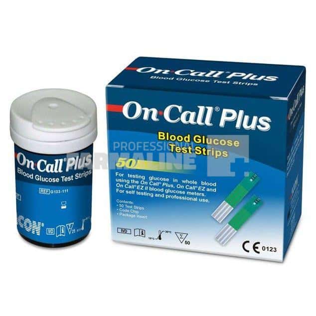 On Call Plus Teste glicemie 50 teste
