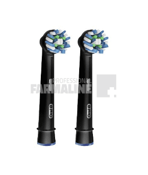 Oral B Rezerve Cap Periuta electrica Cross Action Black Edition 2 bucati 1 Oral B Rezerve Cap Periuta electrica Cross Action Black Edition 2 bucati