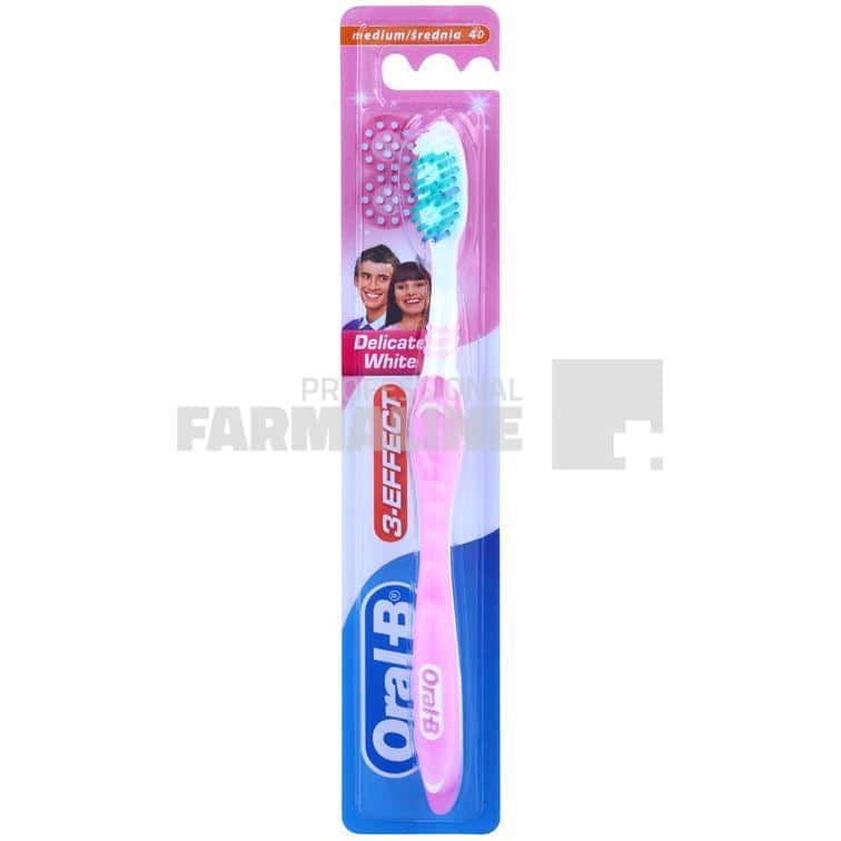 Oral B periuta de dinti 3 Effect Delicate White 40 Medium