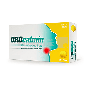 Orocalmin cu aroma de lamaie 3 mg 20 pastile