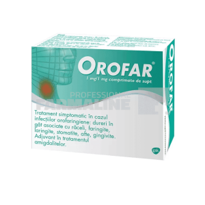 Orofar 1 mg/1 mg 24 comprimate