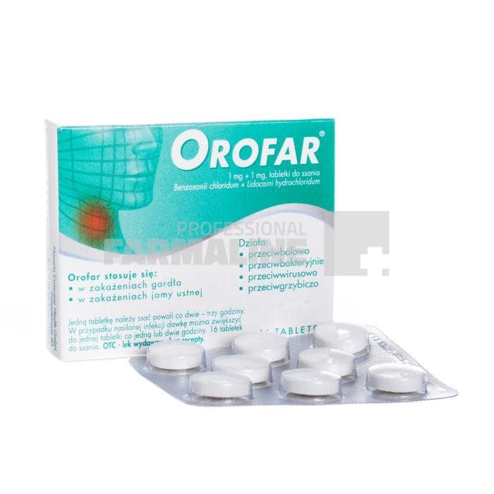 Orofar 1 mg/1 mg 24 comprimate de supt