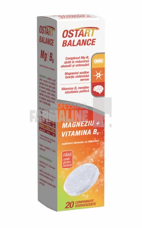 Ostart Balance Mg + B6 20 comprimate efervescente
