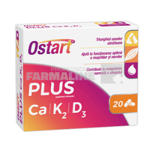 Ostart Plus Ca 1500 + K2 + D3 10 comprimate