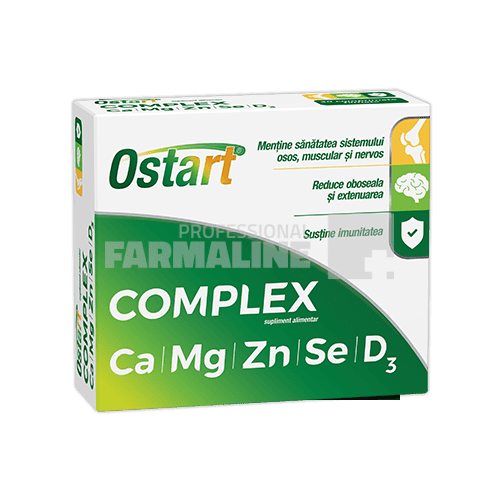 Ostart complex Ca + Mg + Zn + Se + D3 20 comprimate