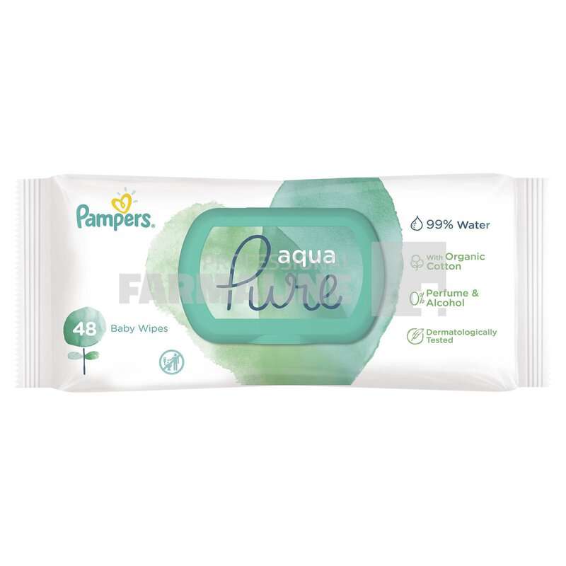 Pampers Aqua Pure Servetele umede 48 bucati