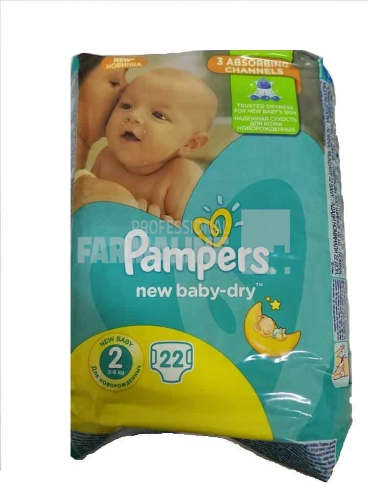 Pampers New Baby nr.2 3-6 kg 22 bucati 1 Pampers New Baby nr.2 3-6 kg 22 bucati