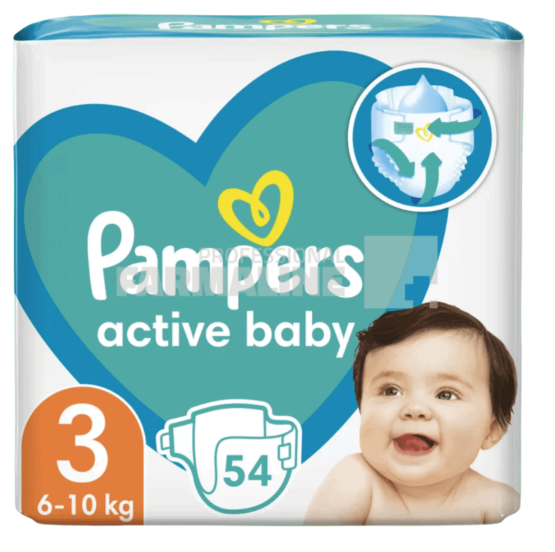 Pampers Nr.3 (6-10 kg) Active Baby 54 bucati 1 Pampers Nr.3 (6-10 kg) Active Baby 54 bucati