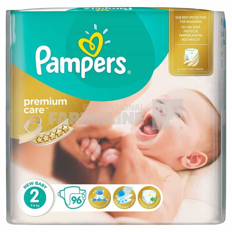 Pampers Premium Care New Born Scutece nr.2 3-6 kg 96 bucati