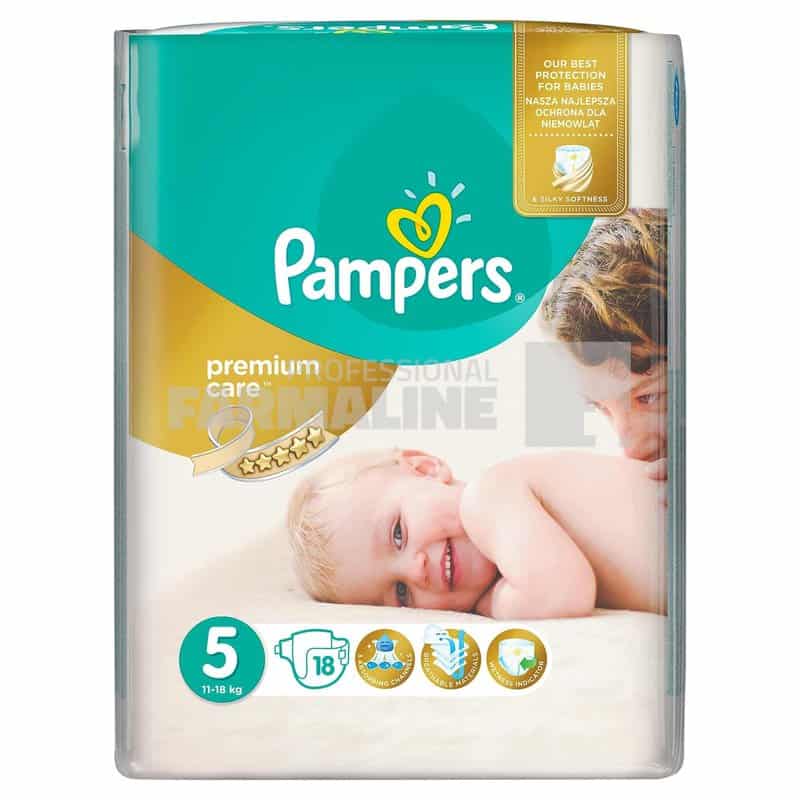 Pampers Premium Care New Born Scutece nr.5 11-25 kg 18 bucati