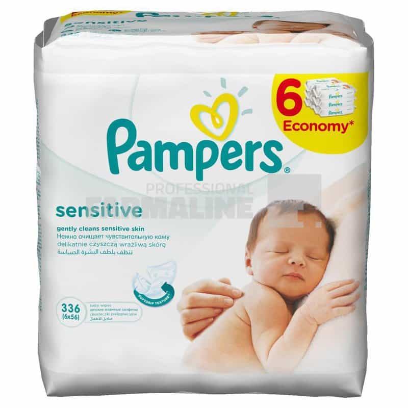 Pampers Sensitive Servetele umede 6 pachete