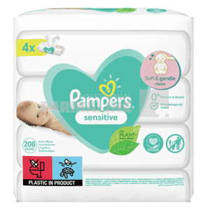Pampers Servetele Sensitive 52 bucati - 4 pachete