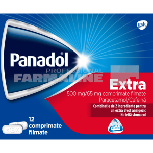 Panadol Extra 500 mg/65 mg 12 comprimate