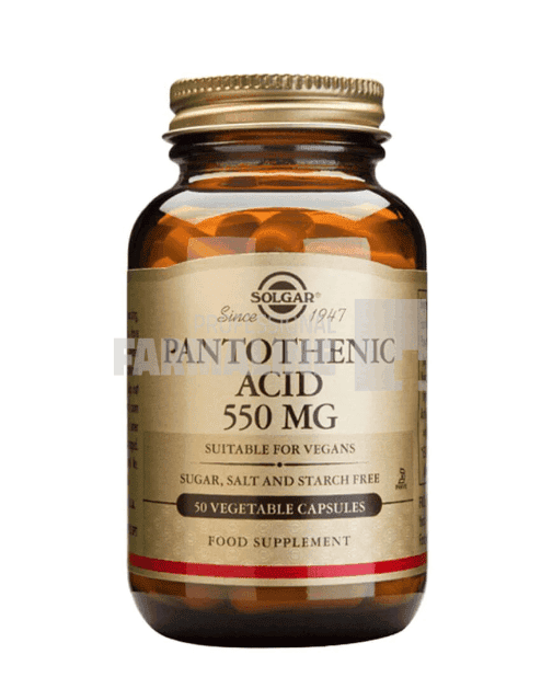 Pantothenic Acid 550 mg Vitamina B5 50 capsule 1 Pantothenic Acid 550 mg Vitamina B5 50 capsule