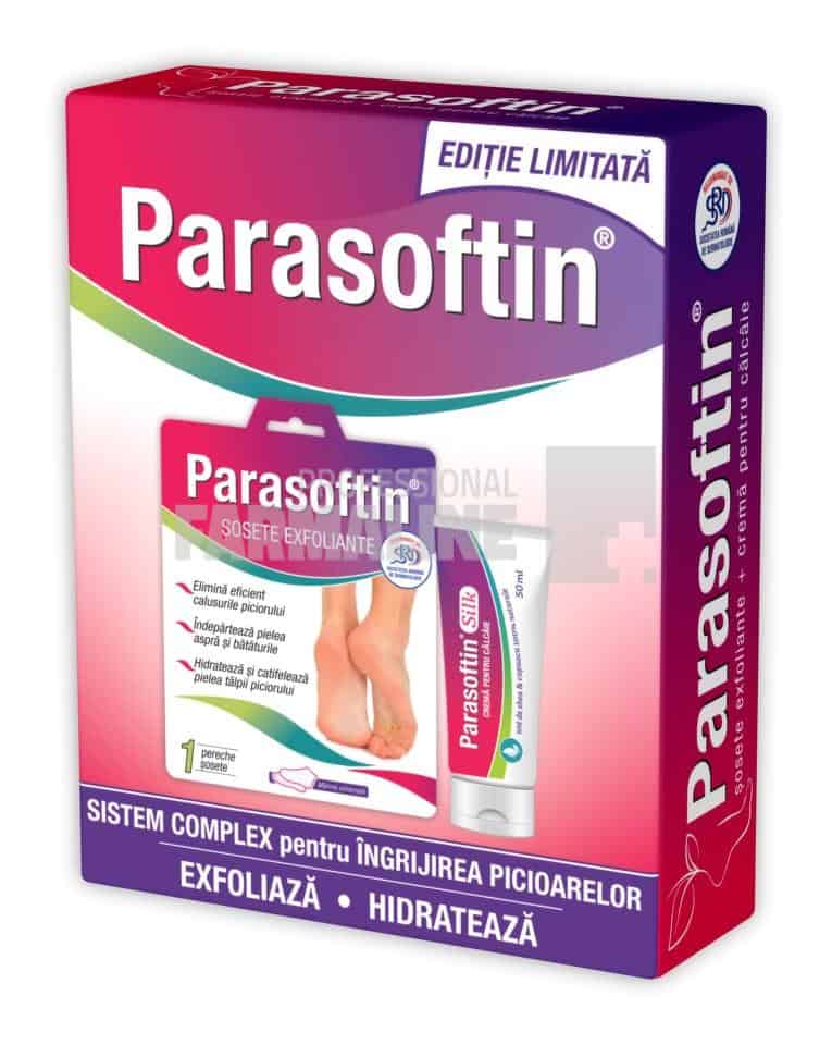Parasoftin Set Sosete exfoliante + Crema calcaie 50 ml 1 Parasoftin Set Sosete exfoliante + Crema calcaie 50 ml