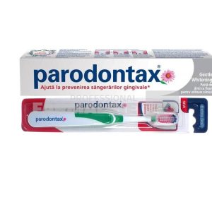 Parodontax Pachet Pasta de dinti Gentle Whitening 75 ml + Periuta de dinti Extra Soft Gratis