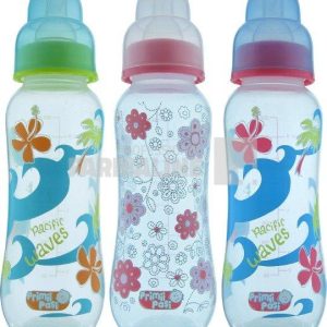 Primii Pasi R0140 Biberon usor de tinut decorat tetina silicon 0-3 luni 250 ml