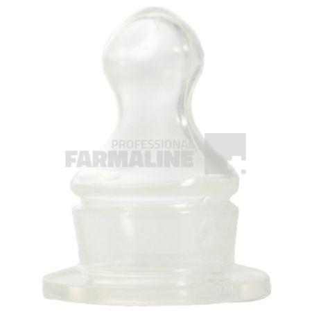 Primii Pasi R0408 Tetina silicon ortodontica curgere medie 2 bucati