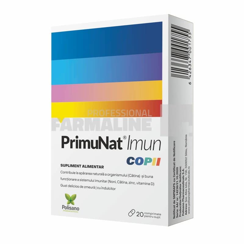 PrimuNat Imun pentru copii 20 comprimate