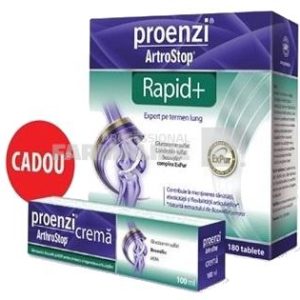 Proenzi Artrostop Rapid+ 180 tablete + Proenzi Artrostop crema 100 ml Cadou