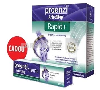 Proenzi Artrostop Rapid+ 180 tablete + Proenzi Artrostop crema 100 ml Cadou 1 Proenzi Artrostop Rapid+ 180 tablete + Proenzi Artrostop crema 100 ml Cadou