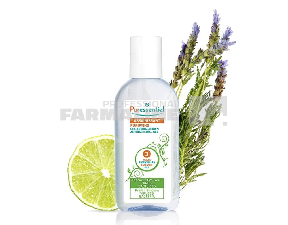 Puressentiel Gel antibacterian de purificare cu 3 uleiuri esentiale 80 ml 1 Puressentiel Gel antibacterian de purificare cu 3 uleiuri esentiale 80 ml