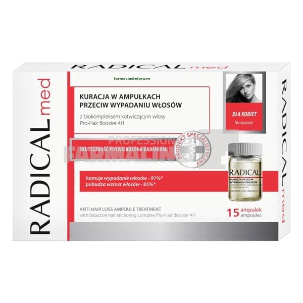 Radical Med Tratament Fiole impotriva caderii parului pentru femei 15 fiole