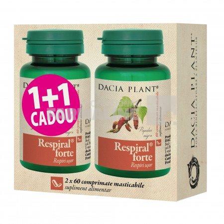 Respiral Forte 60 comprimate masticabile 1 + 1 Cadou