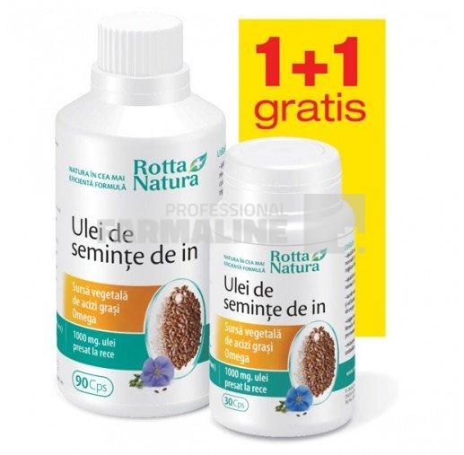 Rotta Natura Ulei din seminte de In 90 capsule + Ulei din seminte de In 30 capsule 1 +1 Gratis 1 Rotta Natura Ulei din seminte de In 90 capsule + Ulei din seminte de In 30 capsule 1 +1 Gratis